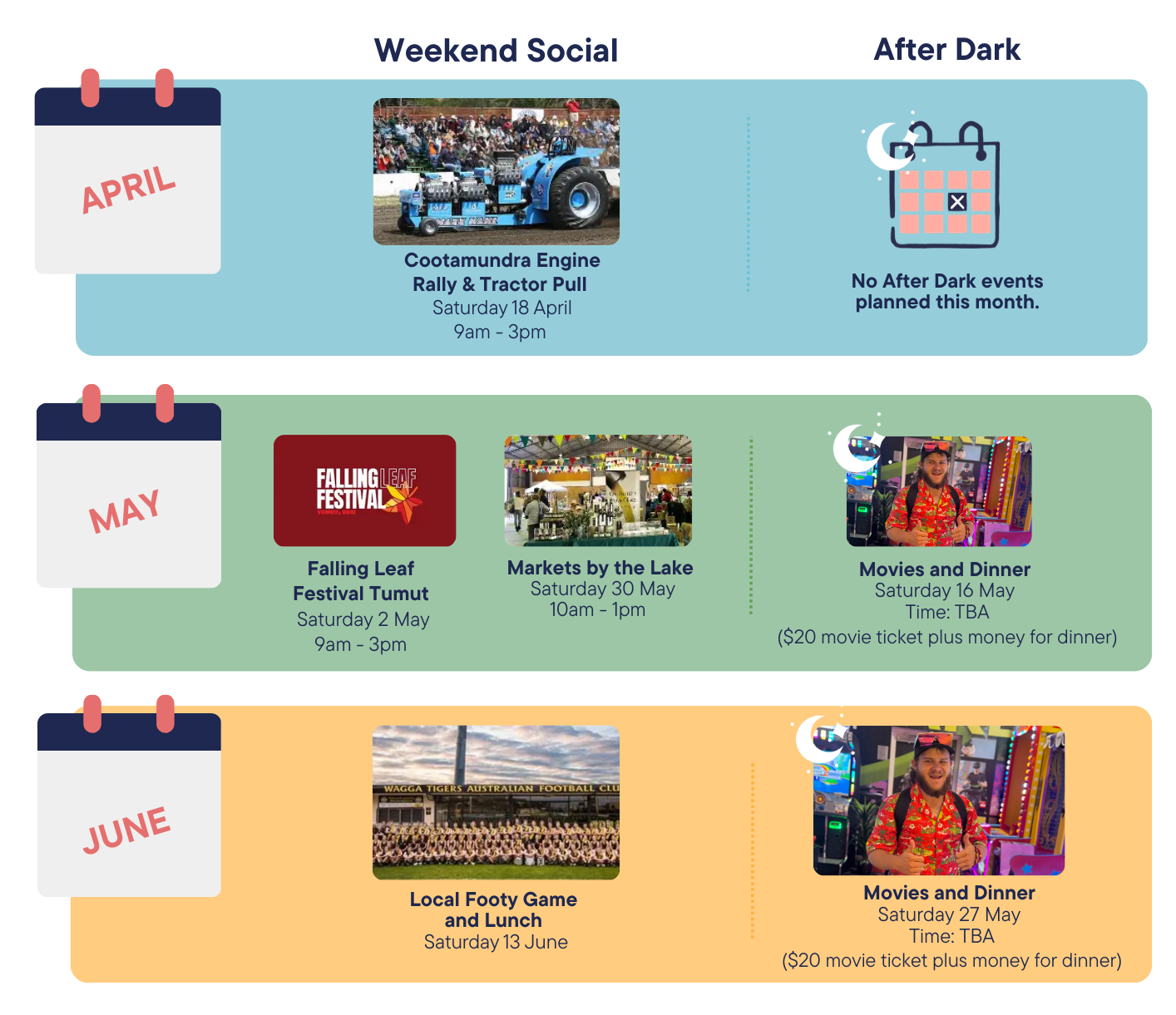 Wagga Wagga Events Calendar AprMayJune