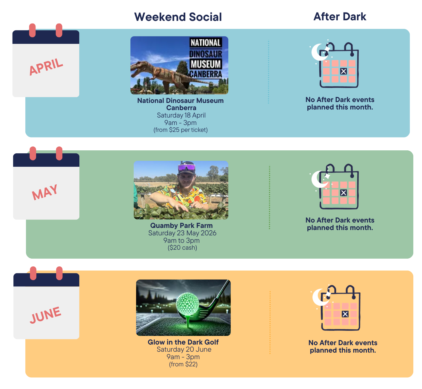 Young Events Calendar AprMayJune