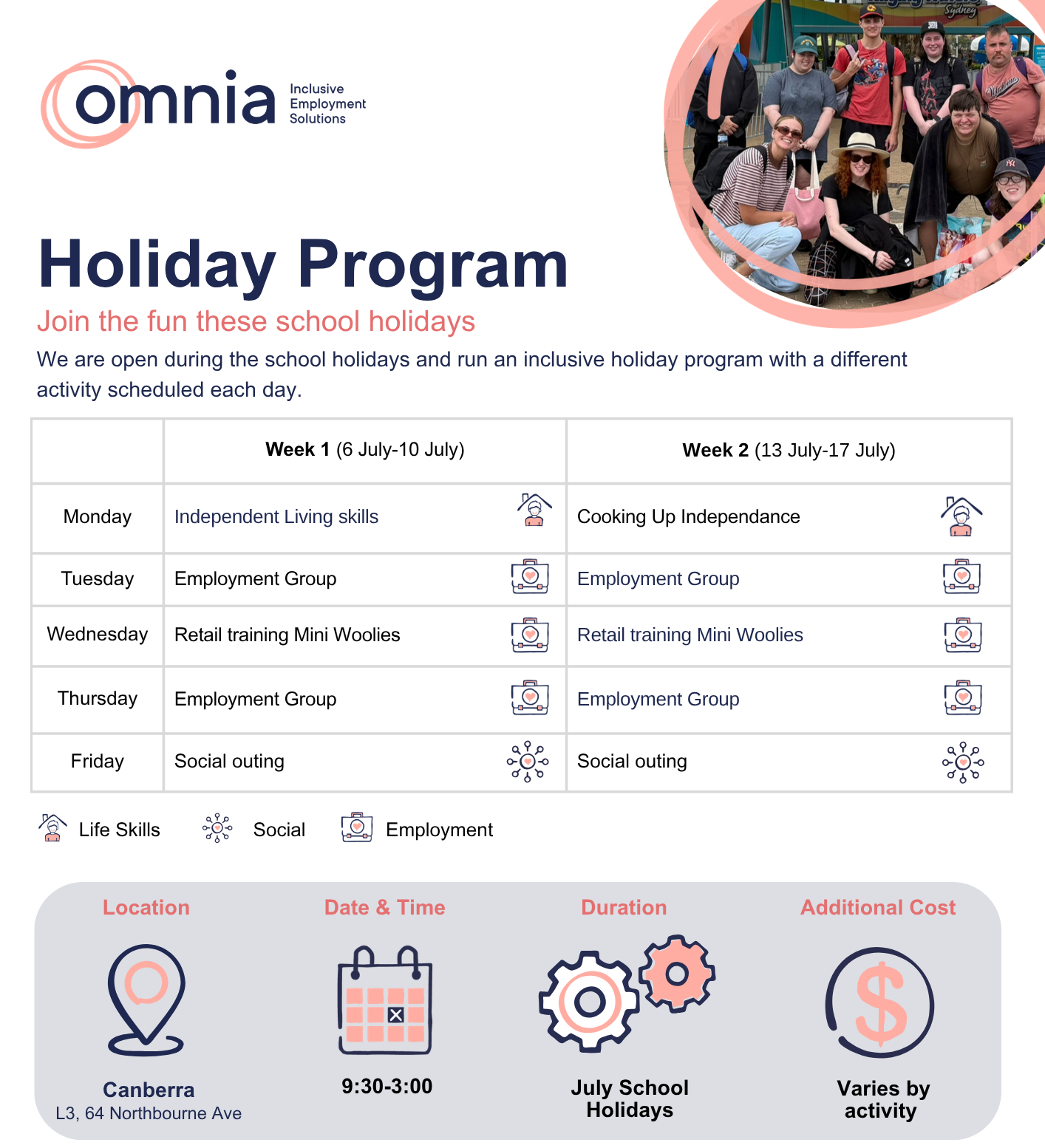 NDIS Canberra July Hols